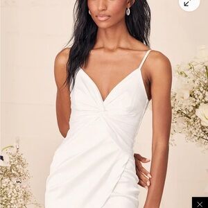 Lulu's White Strapless Dress